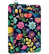 peacoblue RFID Blocking Credit Card Holder for Women - Flowers and Green Leaves PU Leather Slim W...
