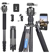 Carbon Fiber Tripod with Low Profile Ball Head 10 Layers Carbon Tube Heavy Duty Camera Tripod 72....