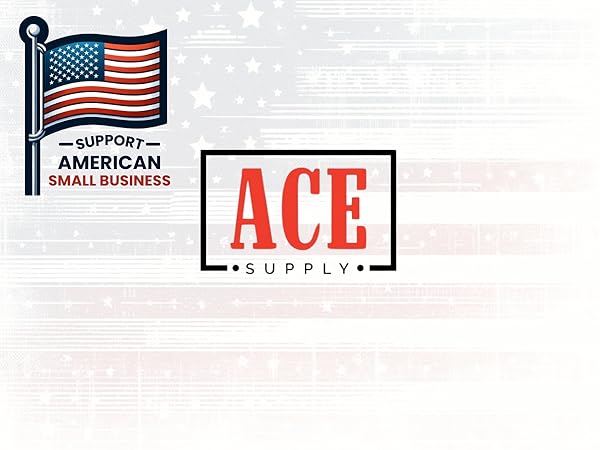 Image containing marking flags from ACE Supply. An American marker flag supports small business