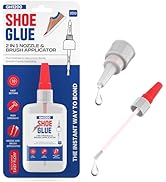 GH1200 20g Shoe Glue Heavy Duty with Brush Applicator & Nozzle, Shoe Glue Sole Repair, Fixes Snea...