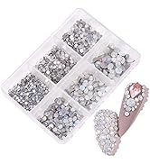 1 Box SS6-SS20 Mix Sizes White Opal Glass Nail Rhinestone Glitter Strass 3D Crystal Nail Art Rhin...