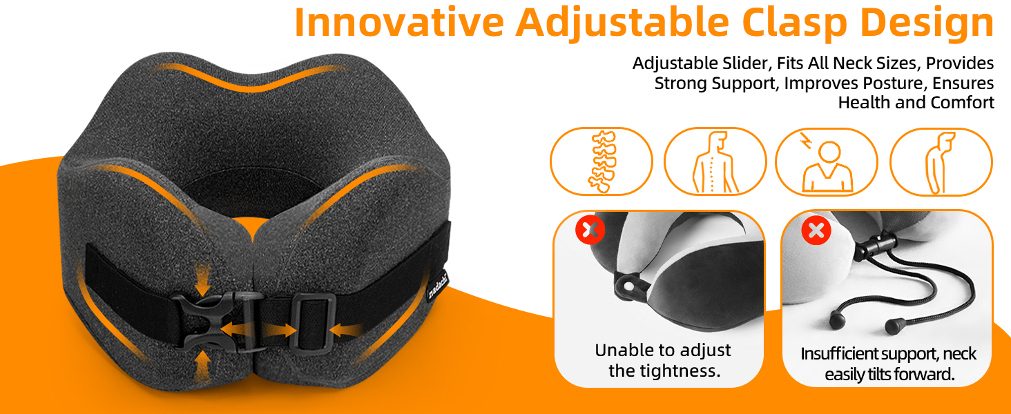 Neck Pillow Airplane Travel Set Pure Memory Foam Travel Neck Plane for Long Flights Essentials
