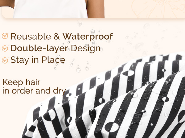 shower cap reusable waterproof