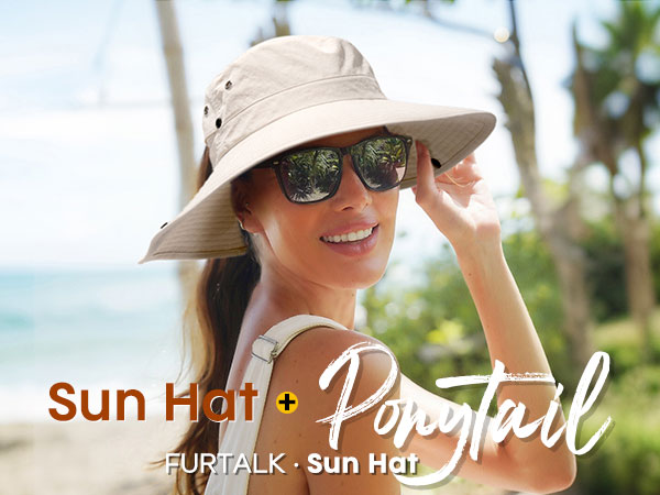 sun hat with ponytail hole