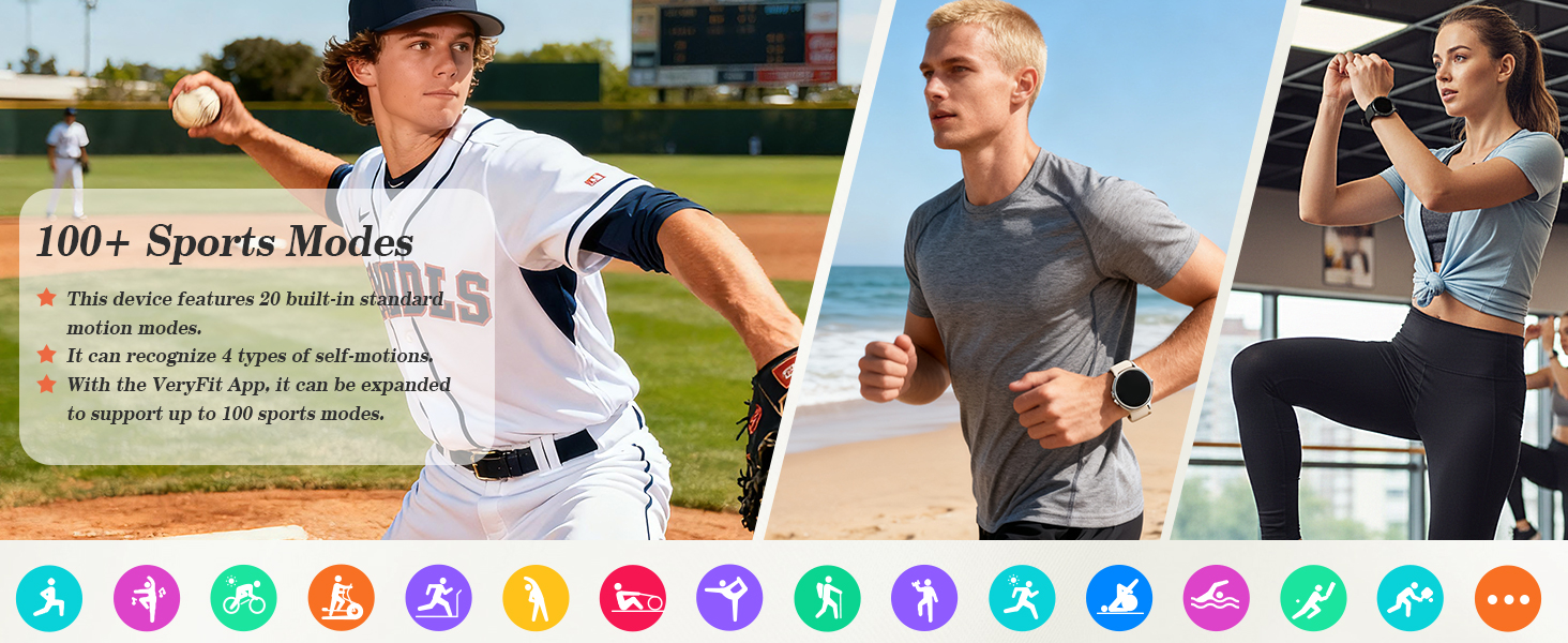 100+ sports modes