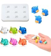 Mini Cow Figurines Silicone Mold for Fairy Garden Miniature Landscape Decor | Tiny Farm Animal Ep...