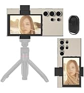 Newmowa Samsung Phone Vlog Selfie Monitor Screen, Magnetic Phone Holder Clip Mount, Using Phone R...