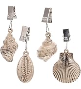 Kichvoe 4pcs Tablecloth Weights Sea Shell Table Cover Weights Tablecloth Clips Hangers Tablecloth...