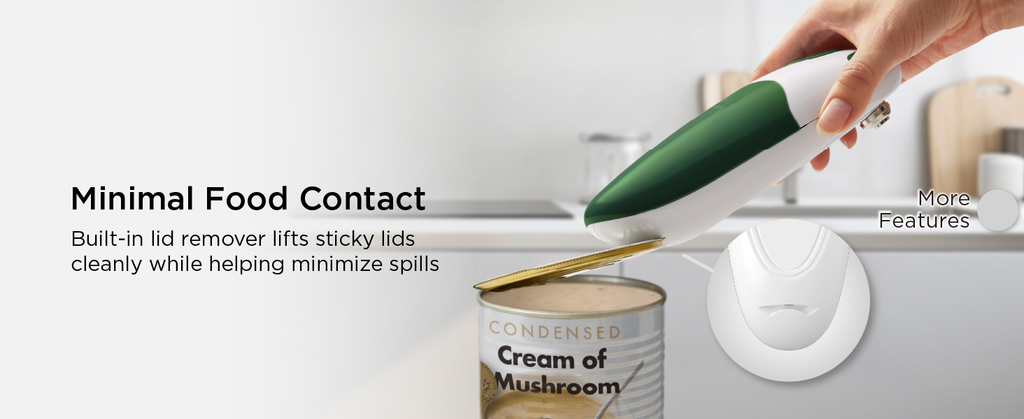minimal food contact kitchen mama can opener smooth edge small can opener under cabinet can opener
