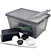 Apatal Reptile Feeding Box Kit 6 Pcs Snake Breeding Boxes Plastic Gecko Transport Container Porta...
