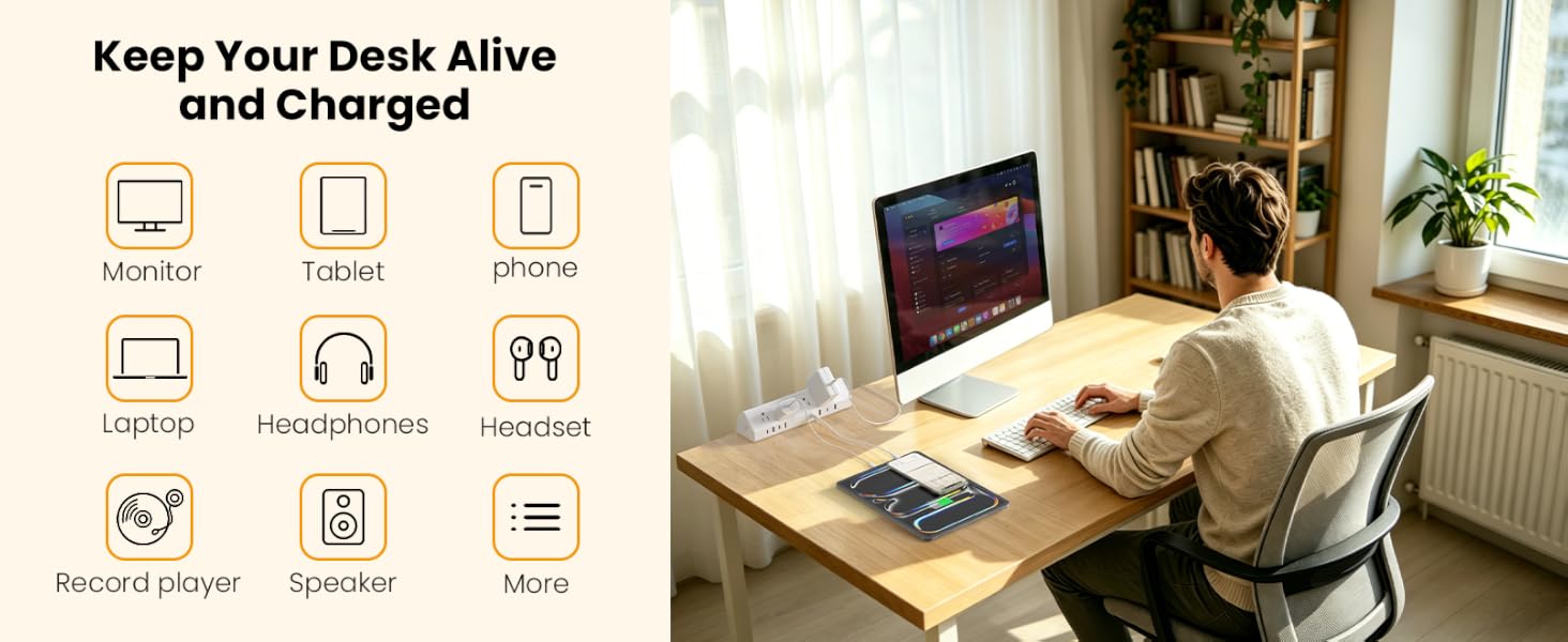VILONG Desk Clamp Power Strip