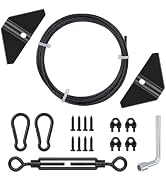 TooTaci Anti Sag Gate Kit with 9.8 ft 1/8" T316 Stainless Steel Cable | Anti-Sag Gate Support Cab...