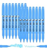 Cgerma Blue Highlighters 16 Pack, Chisel Tip Highlighter Bright Color, Dry Quickly, Smudge Proof ...