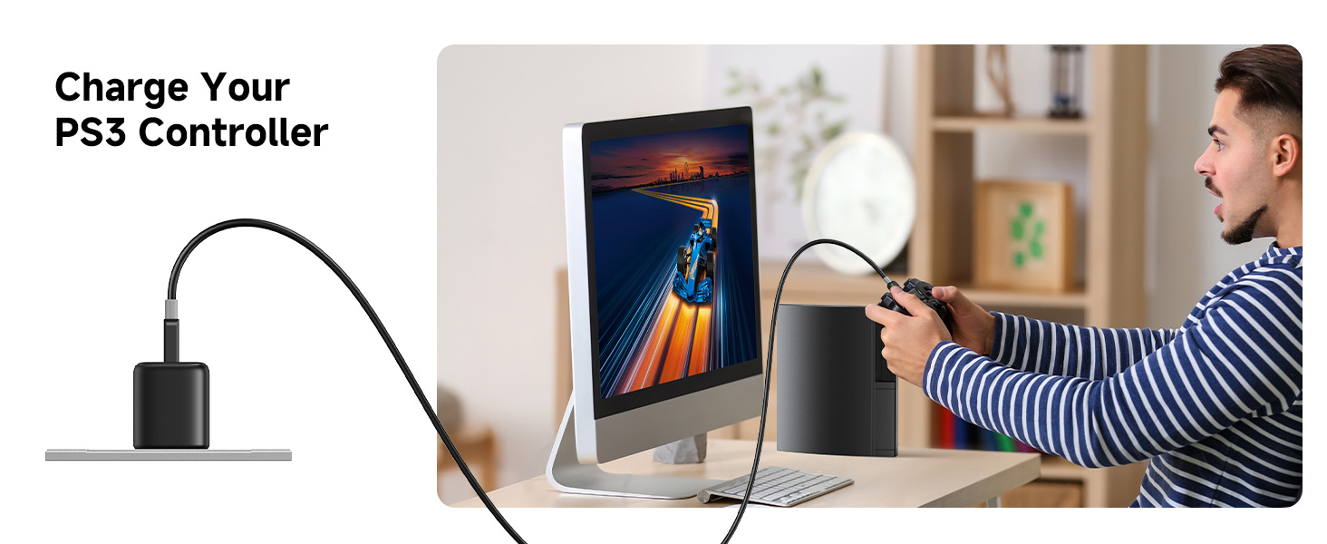 Durable Mini USB cable with strain relief for stable performance