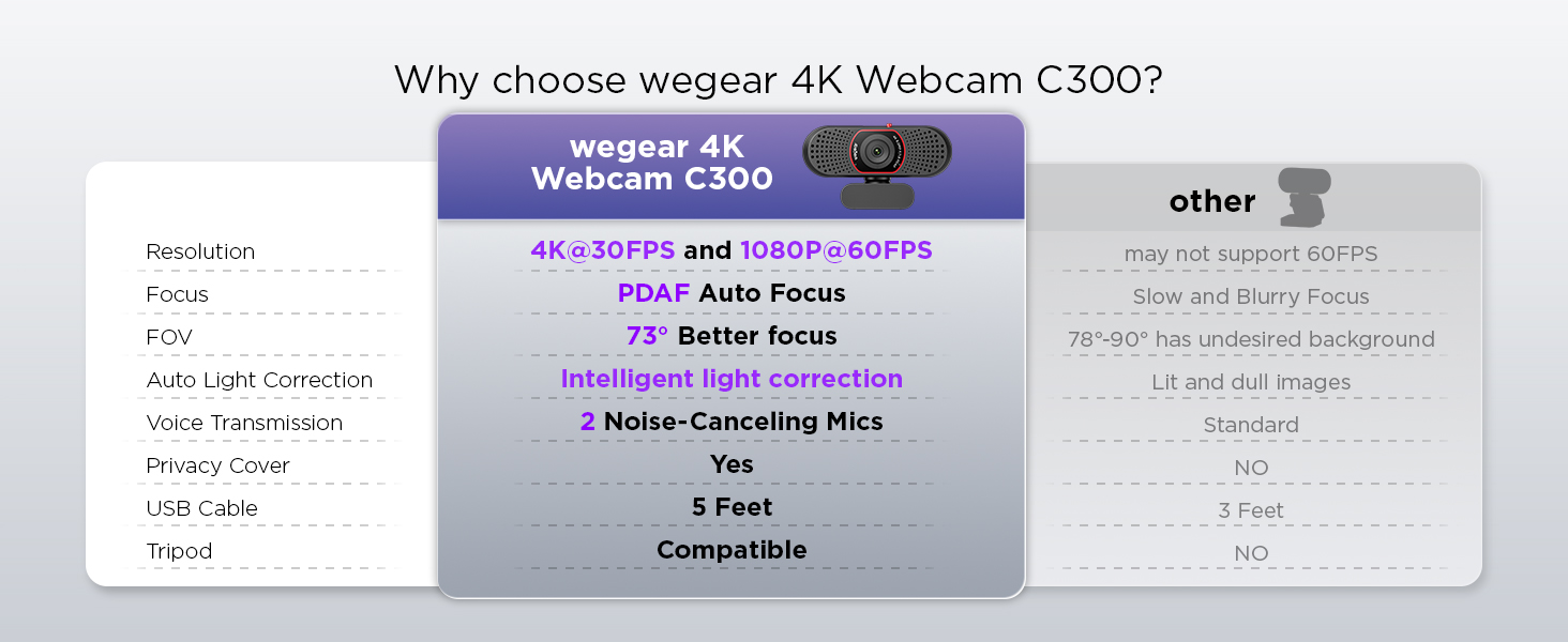 4K Webcam C300