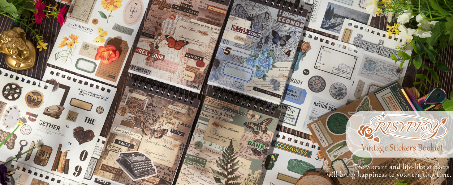 vintage sticker book