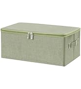 ANMINY Storage Bins with Zipper Lids 13 Qt Lidded Fabric Storage Boxes Baskets Cubes with Handles...