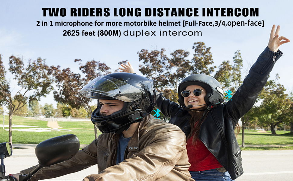 Motorcycle Helmet Bluetooth headset FreedConn TCOM VB 2-Way 800M intercom