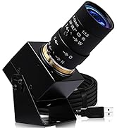 ELP 4K USB Camera with Microphone Manual Zoom Webcam 5-50mm Variable Focus PC Camera for Computer...