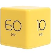 mooas Cube Timer (Yellow), Time Management, Kitchen Timer Kids Timer Workout Timer, Timer for Stu...