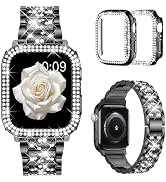 Mosonio Compatible with Apple Watch Band 38mm 40mm 41mm 42mm 44mm 45mm 46mm 49mm with 2 Pack Case...