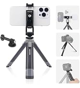 Mechrig Mini Camera Tripod Kit, All Aluminum Desk Tripod with 360° Phone Holder for DSLR/Action C...
