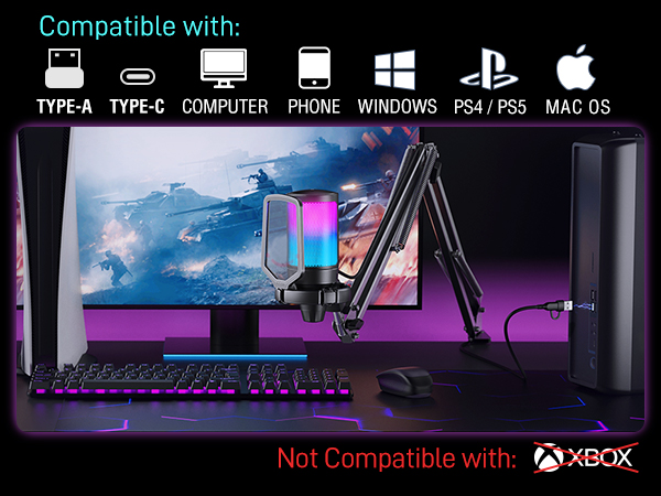 PC gaming microphone