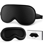 Easysleep Sleep Eye Mask 3D Contoured Cup Sleeping Mask with 100% Light Blocking and Adjustable S...