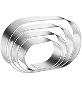Pill Capsule Long Oval Cookie Cutter Set Geometric Shapes for Baking - Plaque Frame Stainless Steel