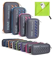 BAGAIL Camping Towel with EVA Case, Compact & Ultra Soft Microfiber Travel Towel - Super Absorben...