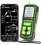 395FT Bluetooth Green Laser Measuring Tool with Angle Sensor, Huepar 1/16in Accuracy Laser Distan...