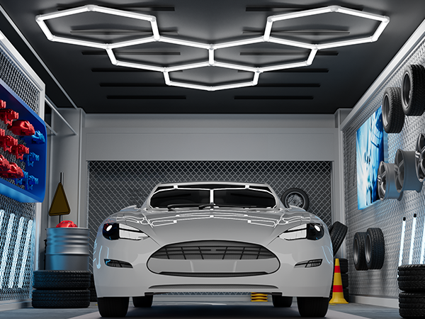 hexagon LED shop lights