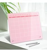 Marribol Calendar Dry Erase Board,12"X10",Acrylic Desk Calendar with Stand,Dry Erase Calendar for...