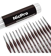Nicpro Micro Detail Paint Brush Set,15 Small Professional Artist Miniature Fine Detail Brushes fo...
