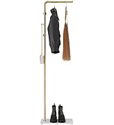 RRG Metal Coat Rack Freestanding, 67”Coat Hanger Stand with 3 Hooks Heavy Base Modern Coat Stand ...