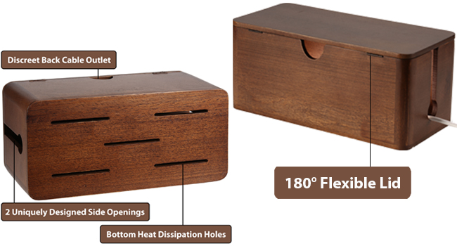 ZhiYo Wood Cable Management Box