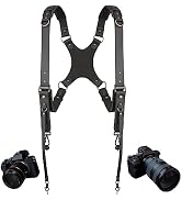 4J LEDR Camera Harness Strap for 2 Cameras,Dual Leather Camera Harness for DSLR/SLR,Camera Should...