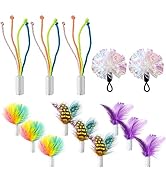 ORSDA 14Pcs Cat Toys Replacement Interactive Kitten Feather Toys for Indoor Cats with Mylar Crink...