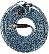 KBEAR ST24 Plus 2M IEM Cable in Ear Monitor Cable with 3.5mm Silver-Plated Plug for KZ ZS10PRO/Ca...