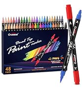 Overseas Paint Marker Pens - Dual Tip Acrylic Paint Pens 48 Colors, Acrylic Paint Markers with Br...