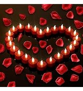 Tea Light, 50 Pack Flameless LED Tea Lights Candles Flickering red 200+ Hours Battery-Powered Tea...