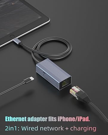 Enthernet adapter for iPhone/iPad