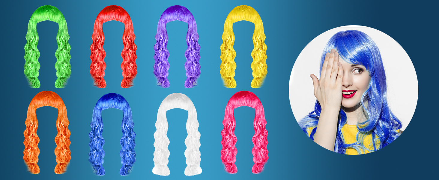 Party Wigs and Sunglass Set