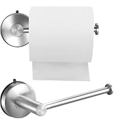 DGYB Brushed Nickel Toilet Paper Holder Wall Mount 5.8 Inch Suction Cup Toilet Paper Roll Holder ...