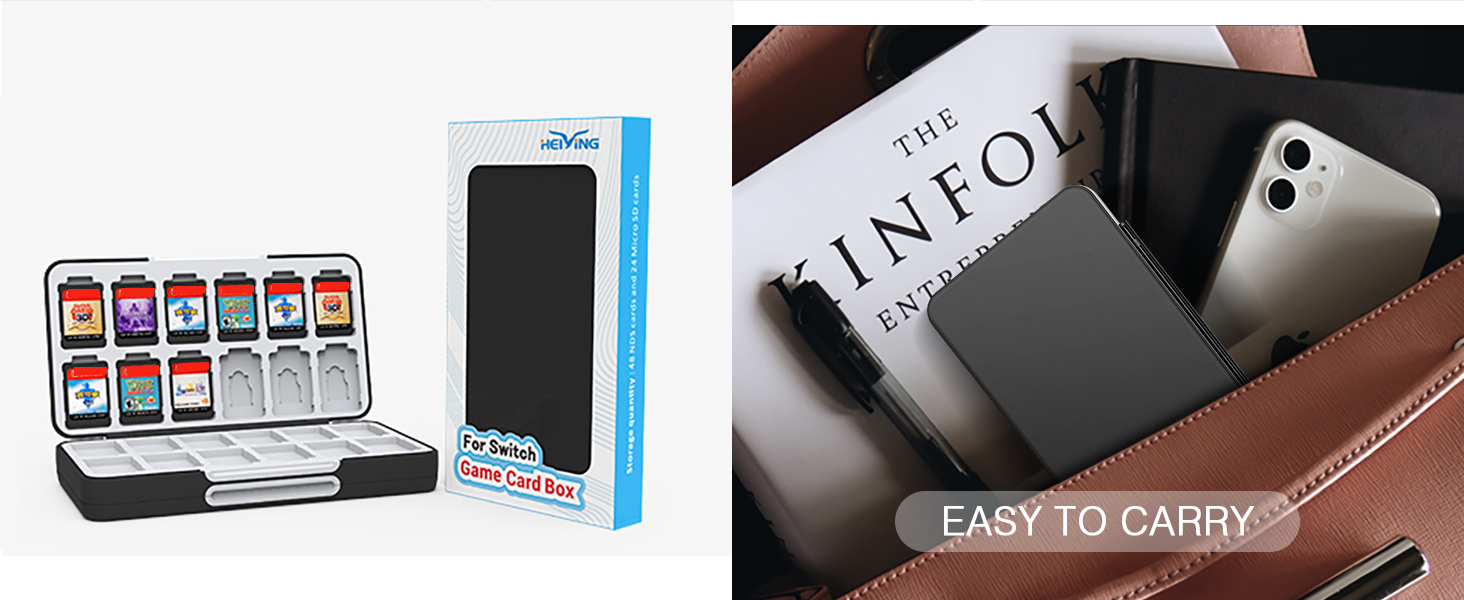 Switch game card case feature