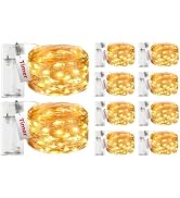 btfarm 10 Pack Fairy Lights with Timer, 10FT 30LED Battery Operated Twinkle Lights Waterproof, Co...