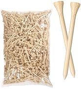 weyleity Bamboo Golf Tees 1000/500/250 PCS 2-3/4 & 3-1/4 inch Length | Bamboo Golf Tees, 7X Stron...