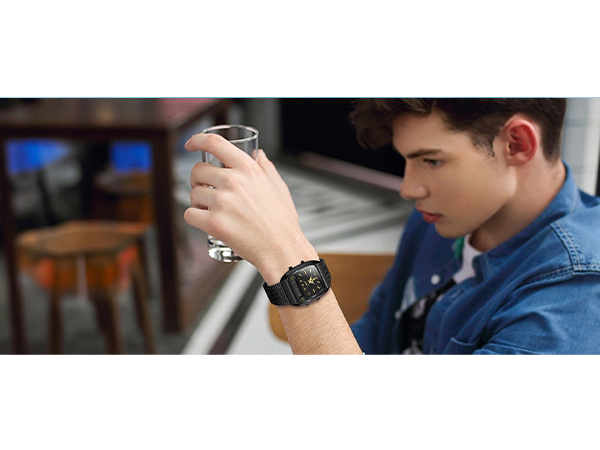 FANMIS Men's Watches Multifunction Square Dual Display Sport Watch for Men