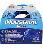 PlumbTech BHS25 Industrial-Grade Dual-Purpose BPA-Free Drinking Water-Safe Synthetic Rubber Hose,...