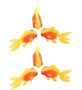 GANPUB 6Pcs Artificial Aquarium Fish Decorations, Moving Plastic Fish Tank Ornaments, Aquarium Décor